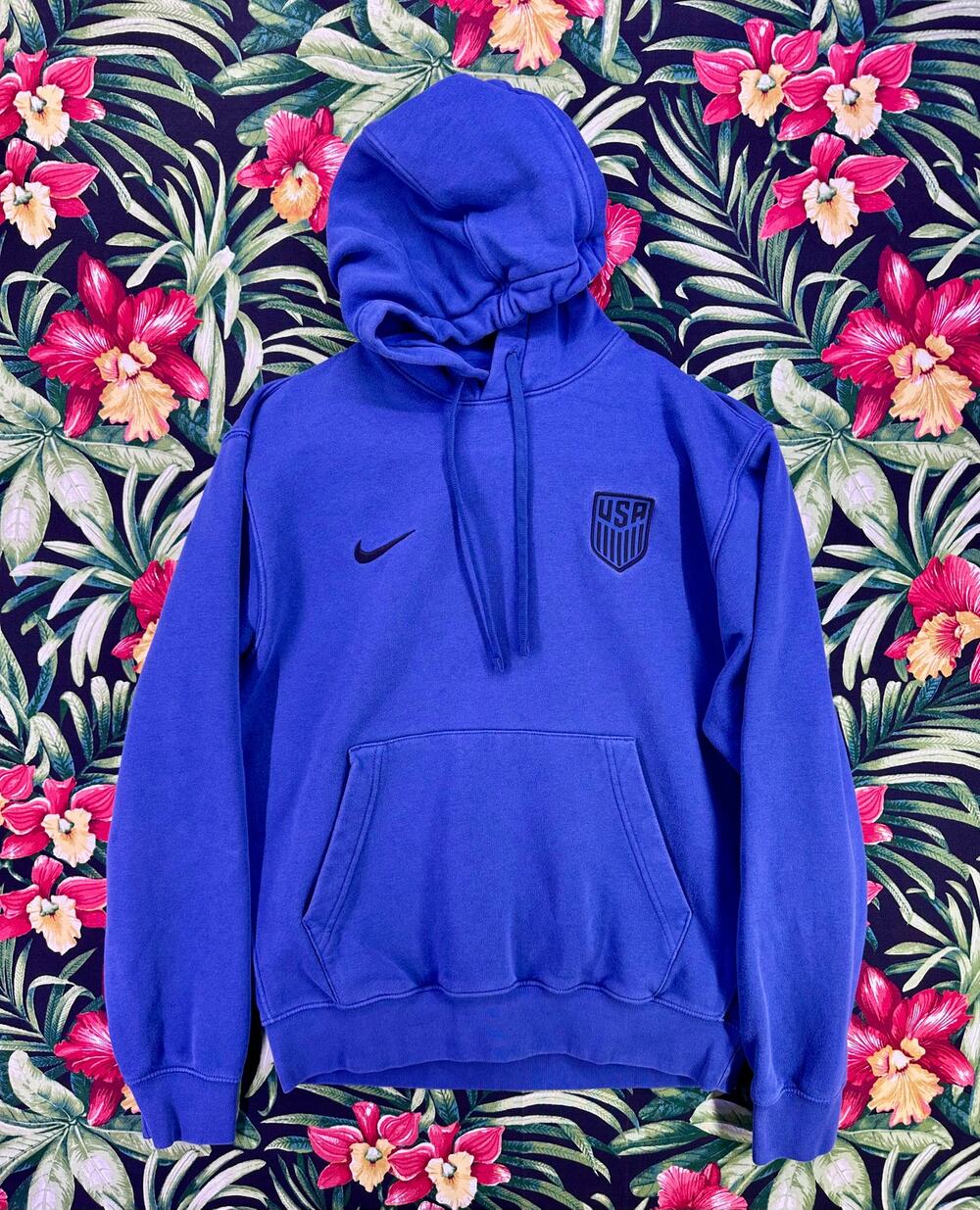 Nike USA Club Fleece Hoodie Blue Soccer National Team Size M